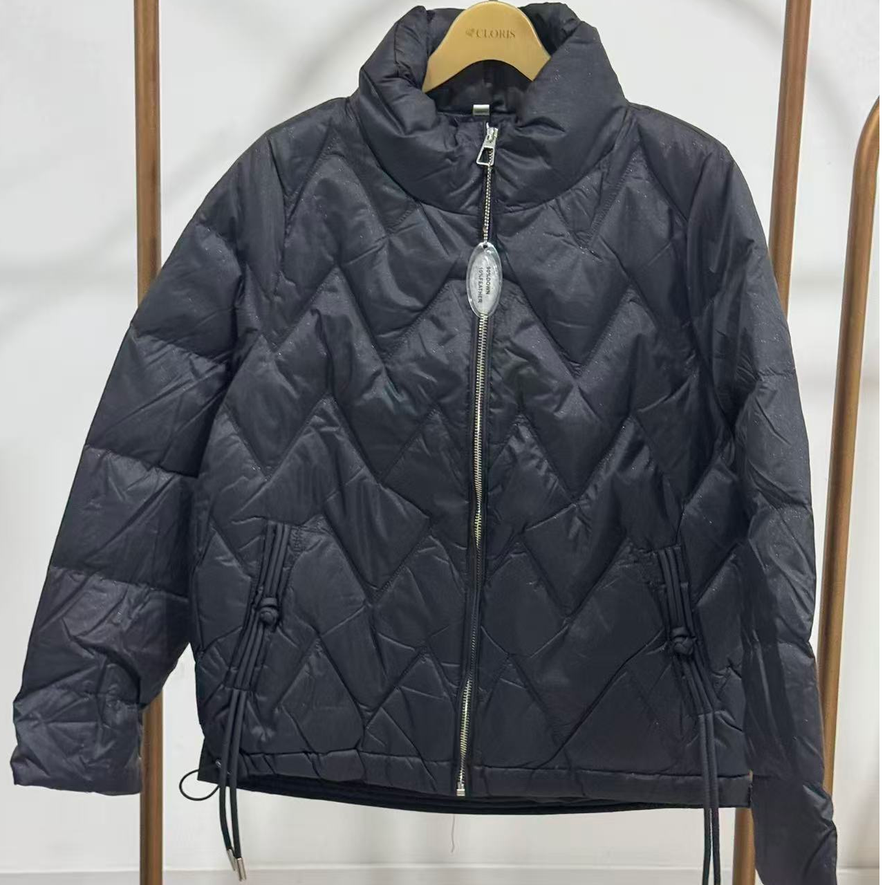 CLORIS/歌迪丝立领薄款女装女款女士休闲轻薄款羽绒服女简约短款