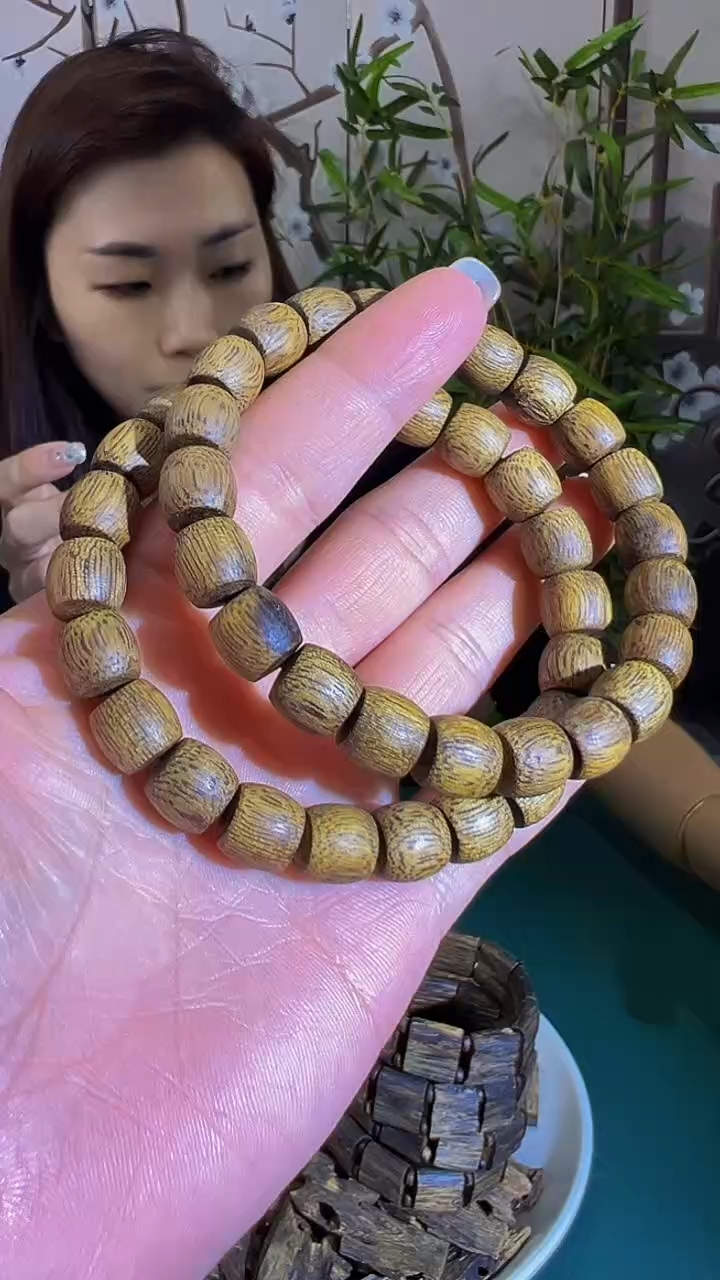 【闪购商品】沉香手串金丝黄油老料鼓珠单圈白棋多样发一