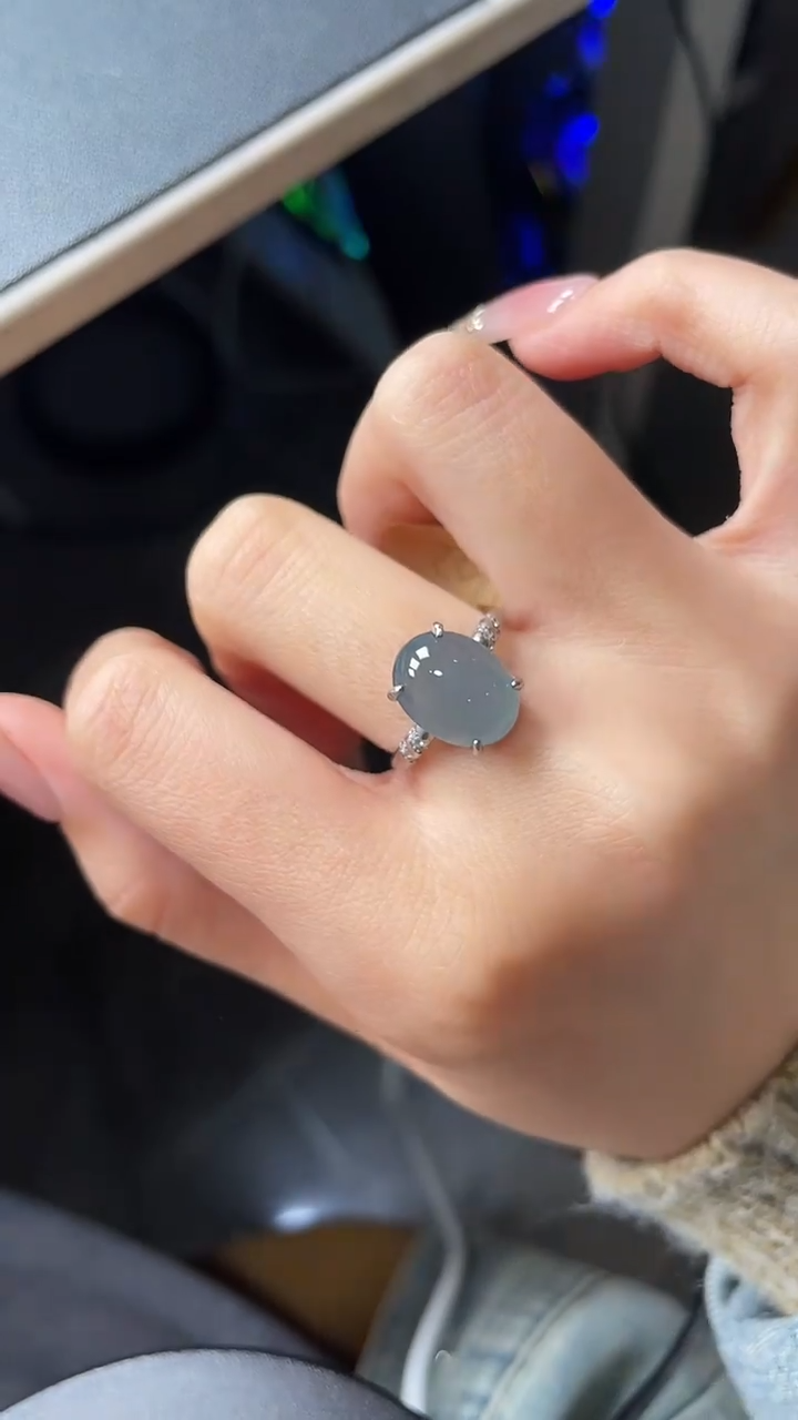 【闪购商品】翡翠戒指银S925镶嵌5676575