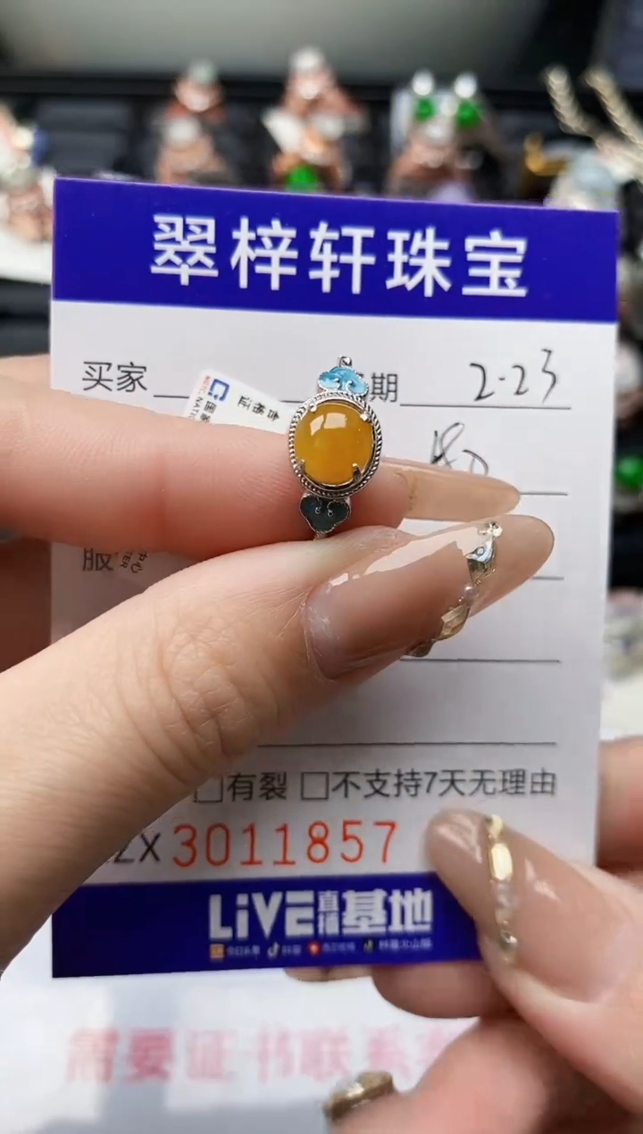 【闪购商品】翡翠戒指银S925镶嵌/1857