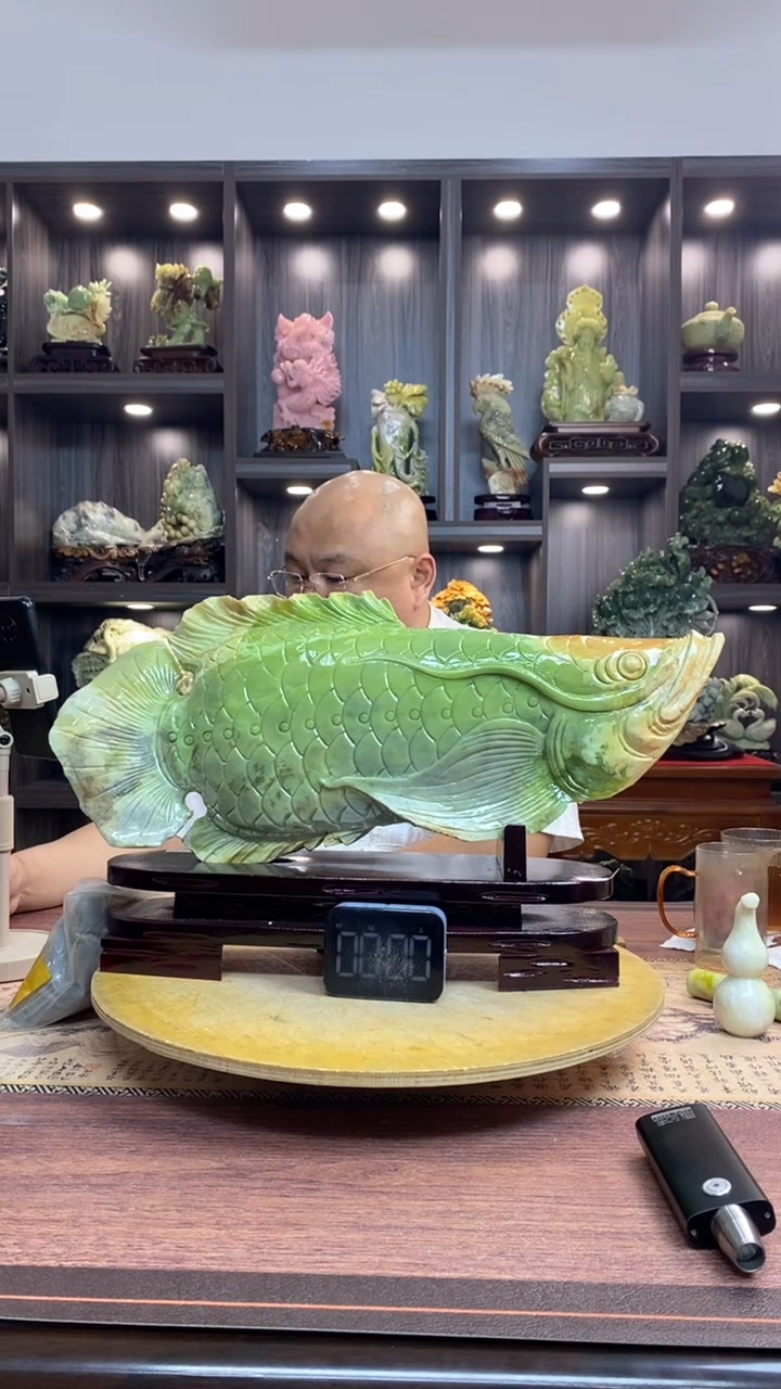 玉虚****M玉岫岩料手工雕刻摆件居家装饰送礼一物一图