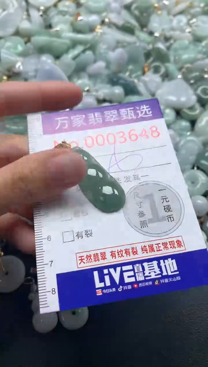 吊坠(不含链)未镶嵌翡翠3648
