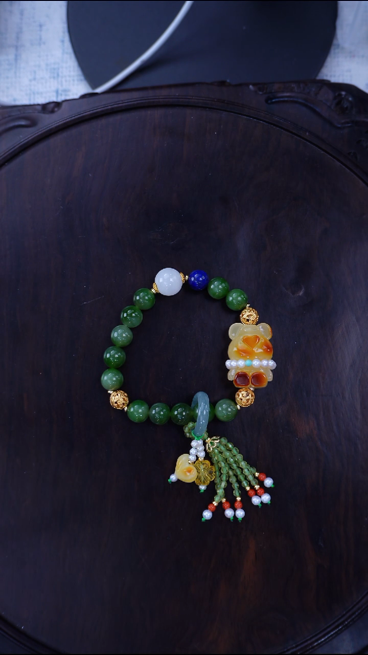 手链琥珀未镶嵌1.4日 多样性发其一