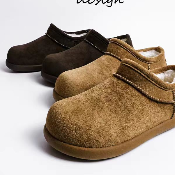 2508-3 2025冬保暖雪地棉鞋毛毛鞋加绒小土豆勃肯鞋女新款冬季女