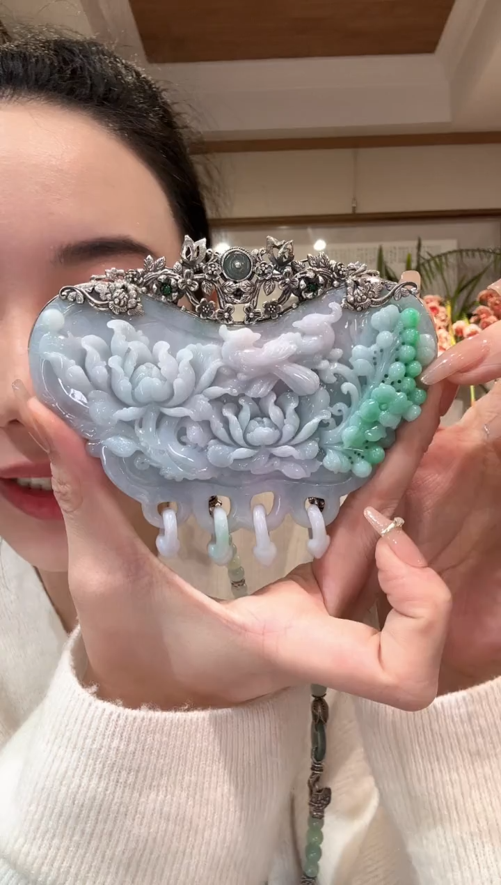 【闪购商品】翡翠颈饰银S925镶嵌国风