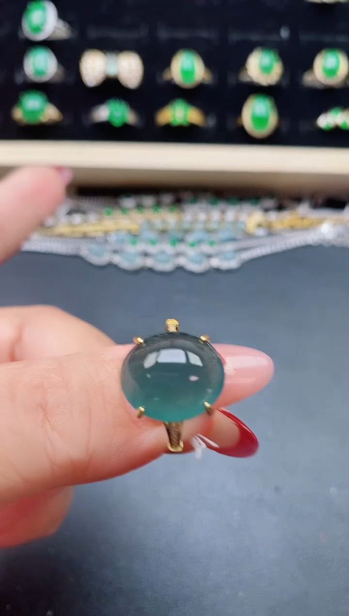 【闪购商品】翡翠戒指银S925镶嵌321321