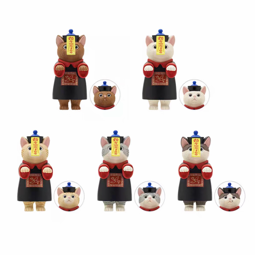 扭蛋僵尸猫咪橘猫收藏摆件