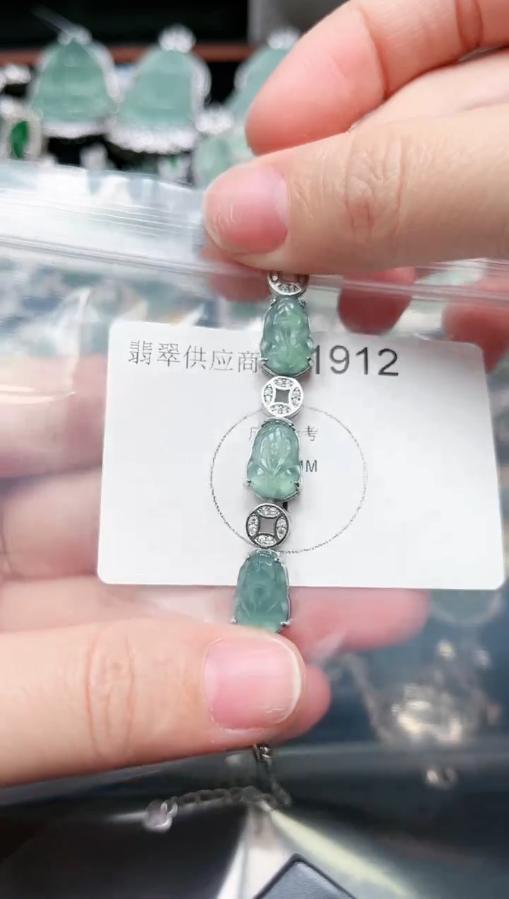 【闪购商品】翡翠颈饰未镶嵌赠皮绳1912