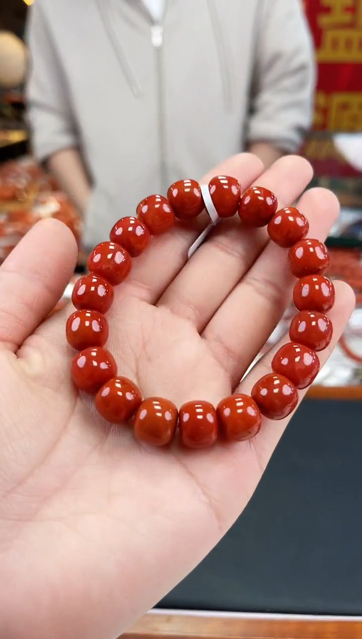 【闪购商品】南红玛瑙瓦西老型手串11+未镶嵌一个/条