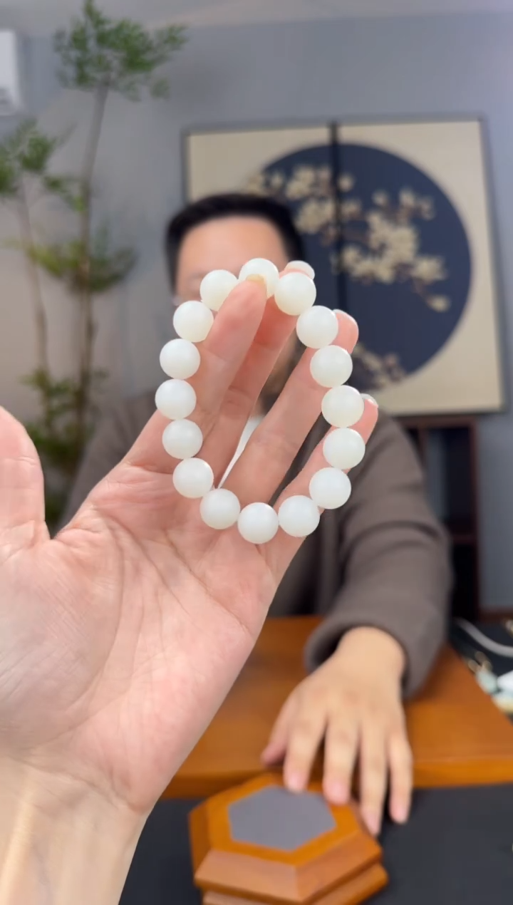 未镶嵌手串和田玉白玉手串