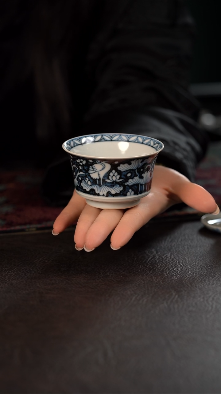 雲山敬古蓝地一路莲科马蹄杯