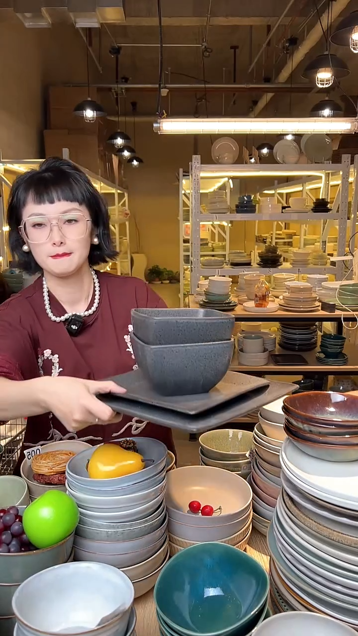 瓷268外贸尾货高温釉下彩陶瓷餐具默认微瑕