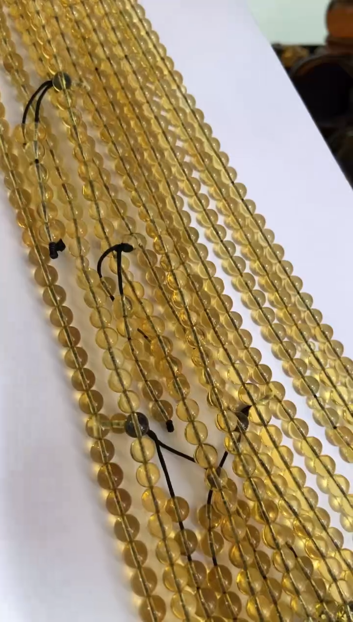 未镶嵌琥珀手链蓝珀108项链【多样性发货其中一】