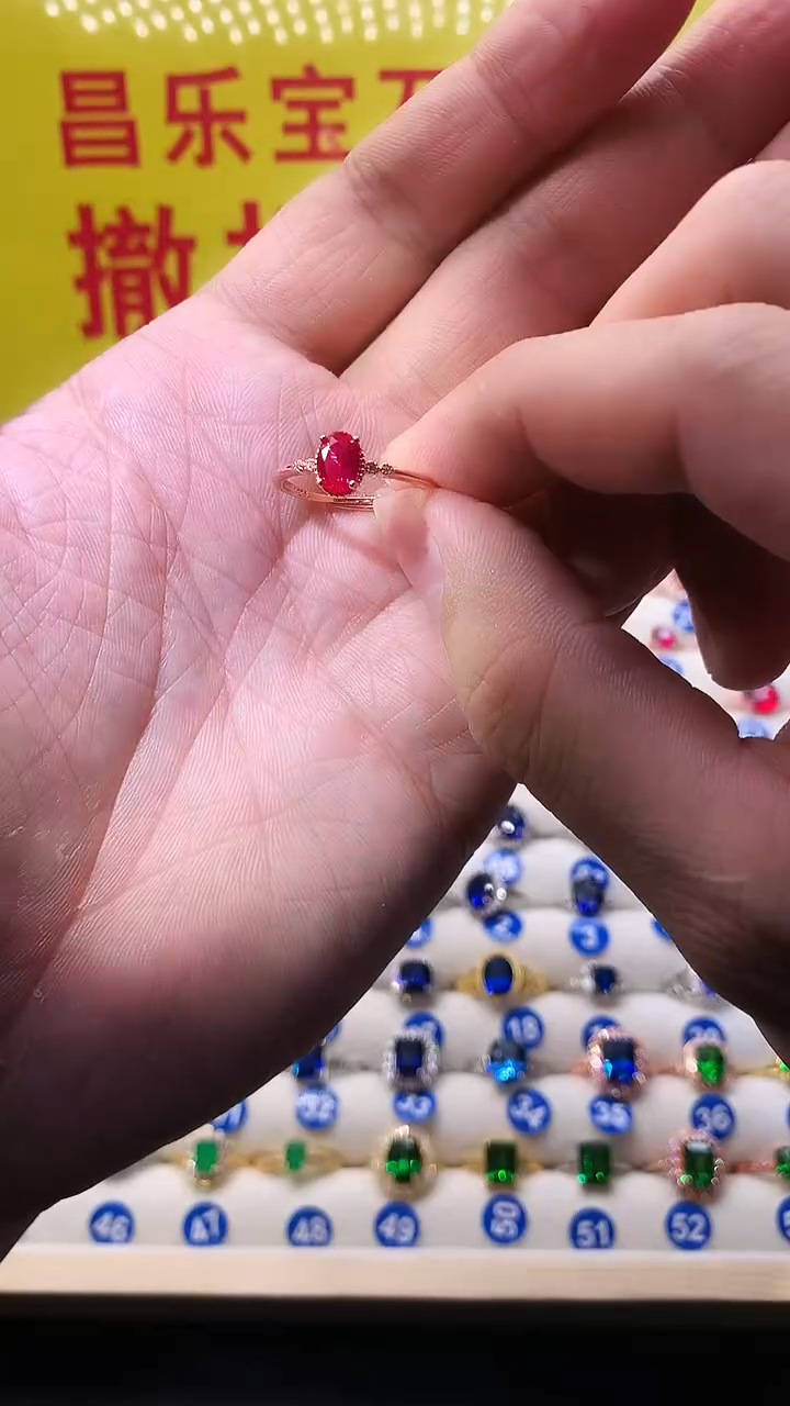 【闪购商品】红宝石戒指银S925镶嵌1111