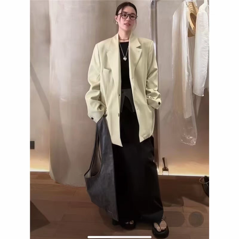 现韩国东大门代购2025春unbound向日葵欧尼女单排扣西装外套