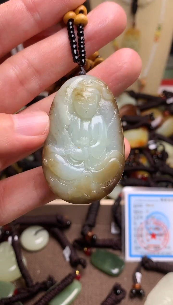 颈饰未镶嵌和田玉新疆料青海料清水和田玉吊坠
