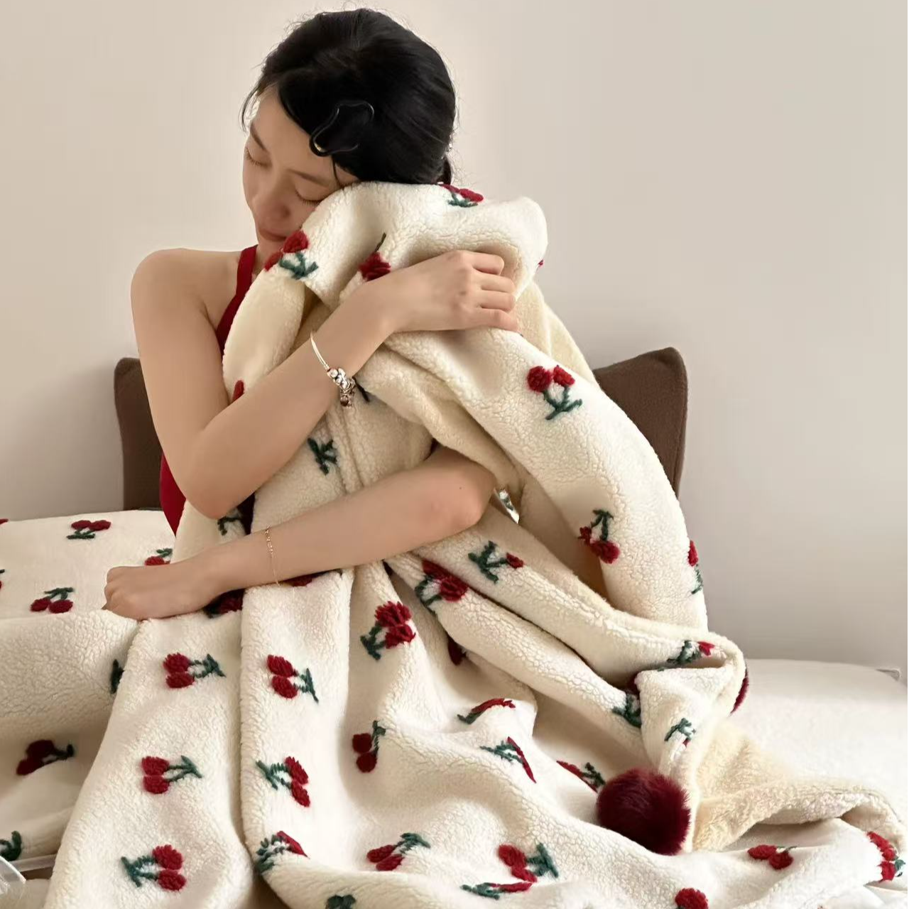 【樱桃可可】秋冬加厚加绒柔软冬被四季款盖被200*180