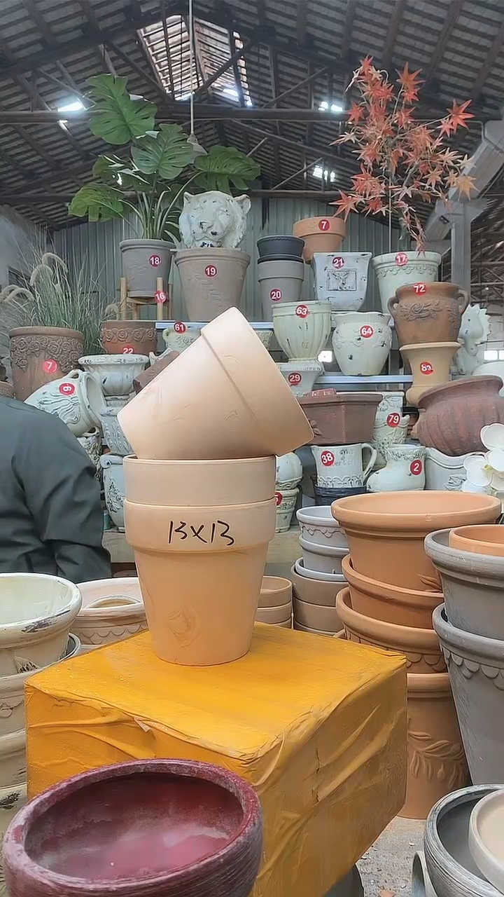 【闪购商品】缸3个13*13（红白）陶玛琪朵无托无托