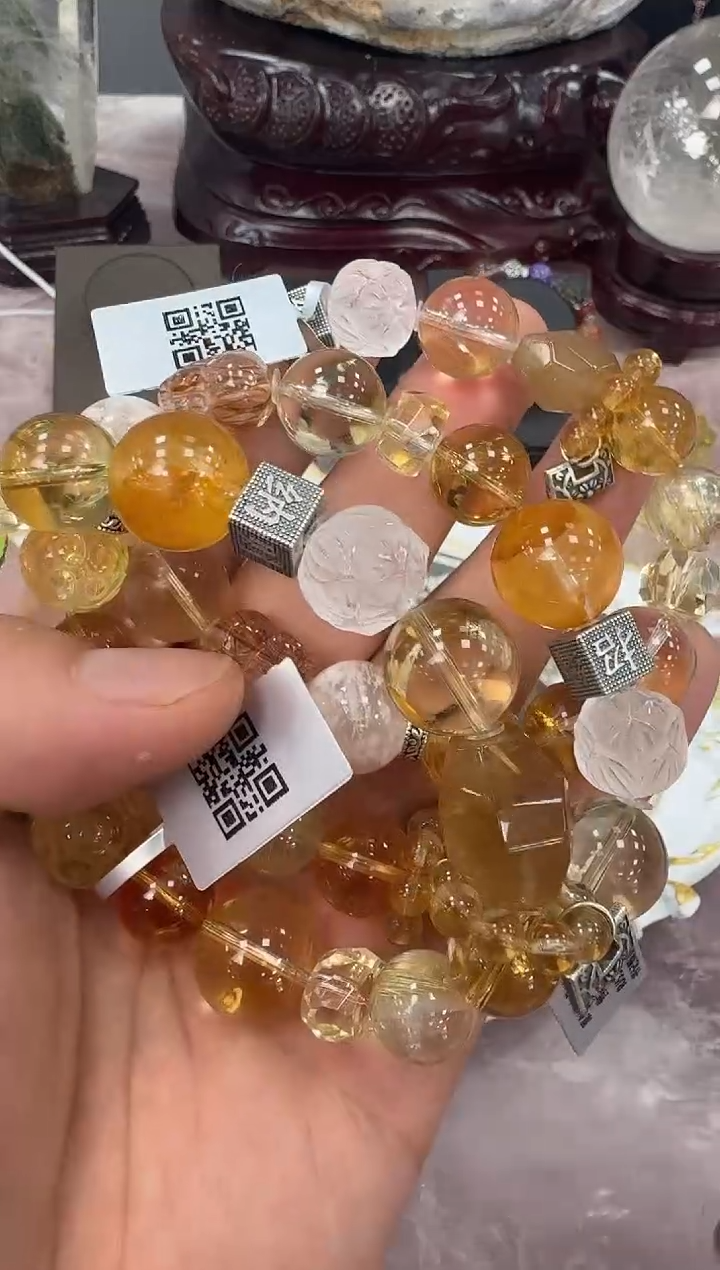 水晶手链银S925镶嵌RJ5510约11-14mm多样性发一件