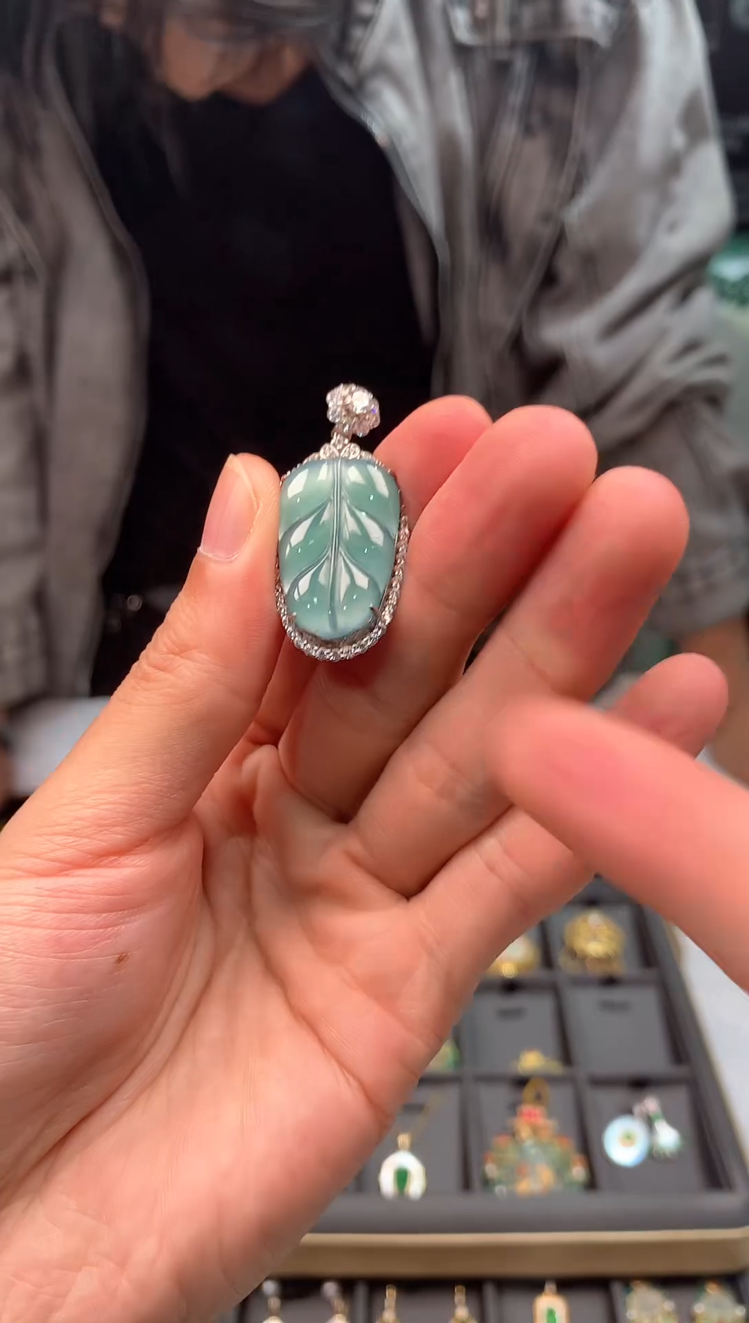 石英质玉挂件未镶嵌非洲翠挂件