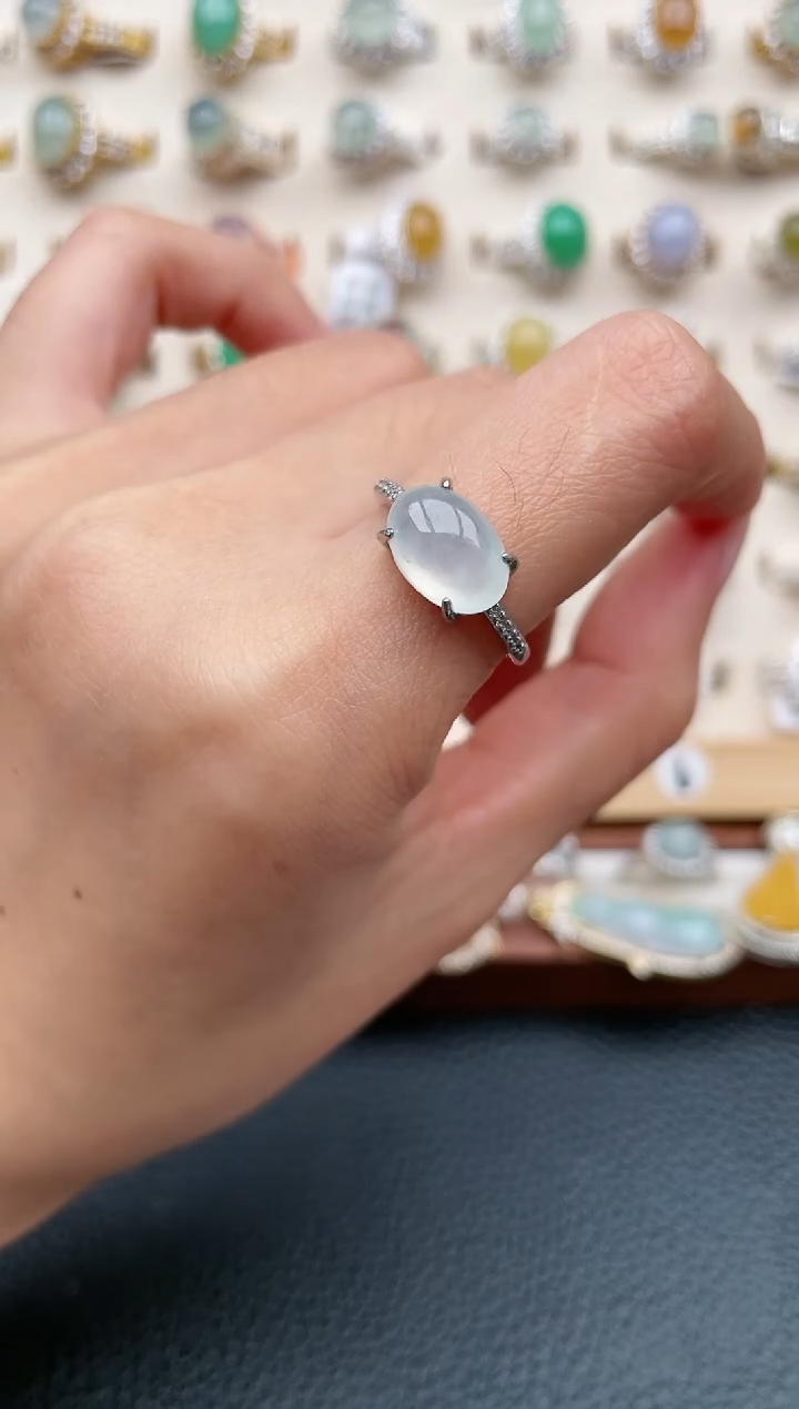【闪购商品】翡翠戒指银S925镶嵌1111