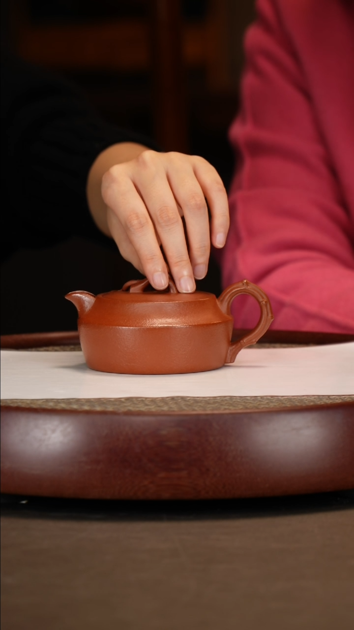 【闪购商品】紫砂茶壶大红泥双竹