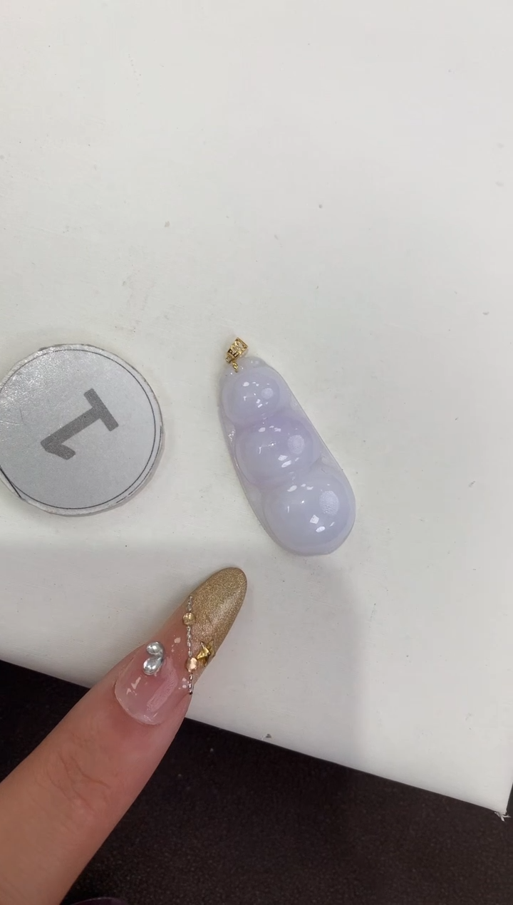 颈饰18K金镶嵌翡翠天然缅甸a货翡翠