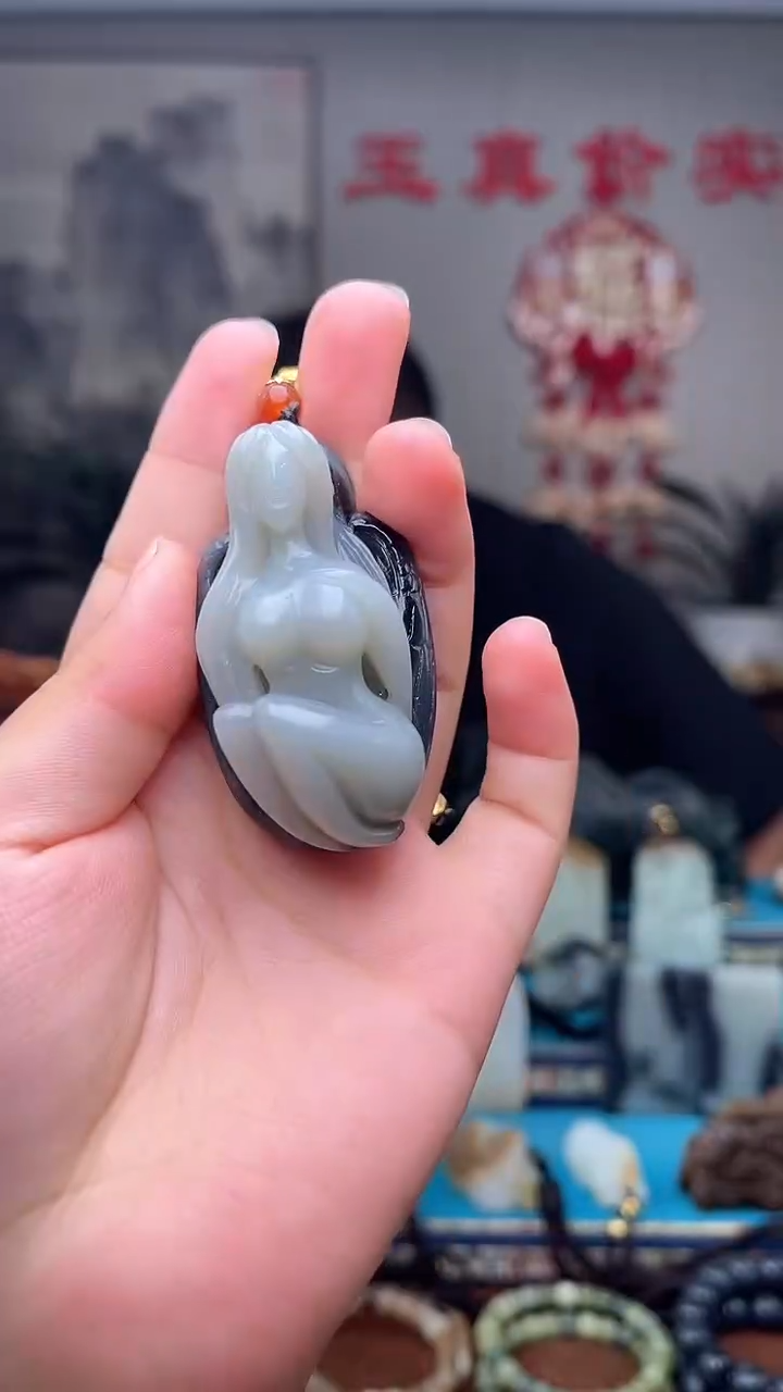 和田玉未镶嵌挂件1
