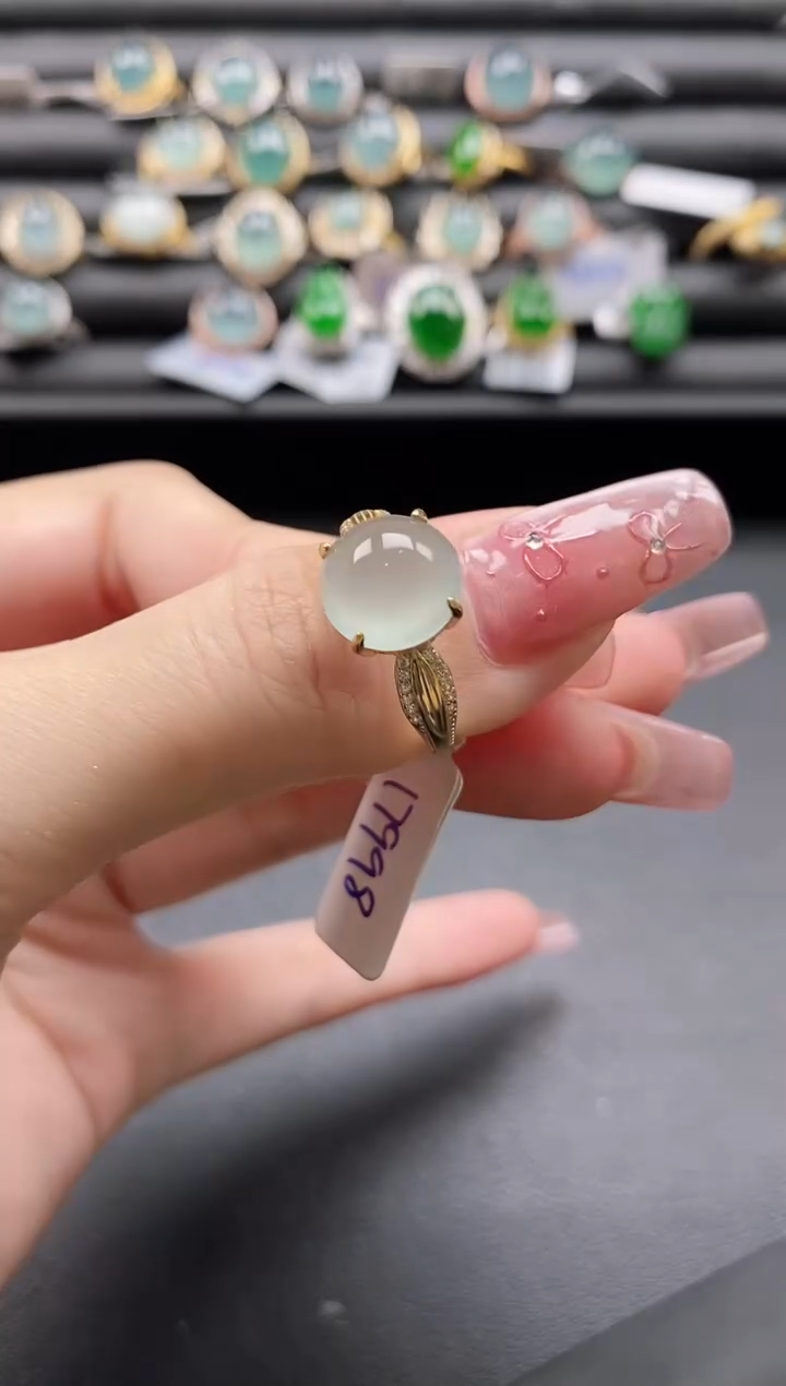 【闪购商品】翡翠戒指银S925镶嵌1111