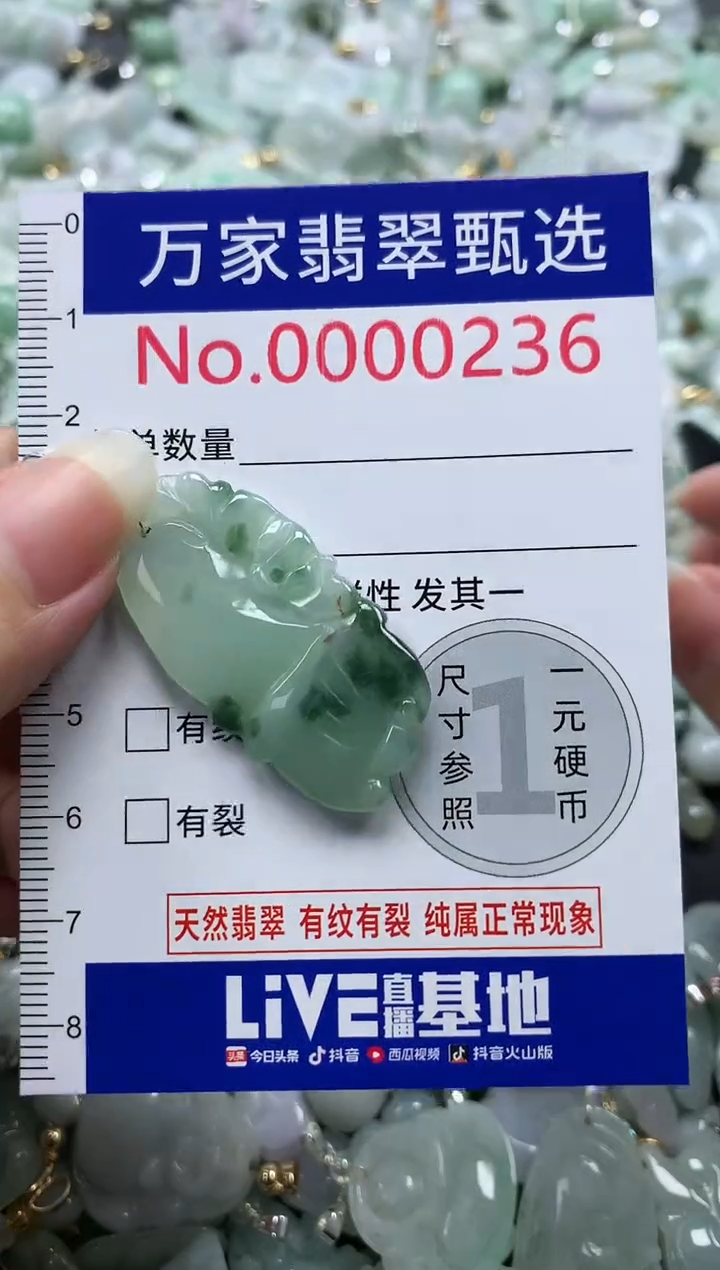 吊坠(不含链)未镶嵌翡翠0236