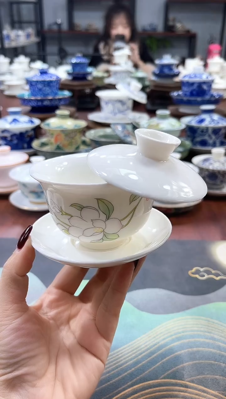 【闪购商品】小号喇叭花元宝盖碗