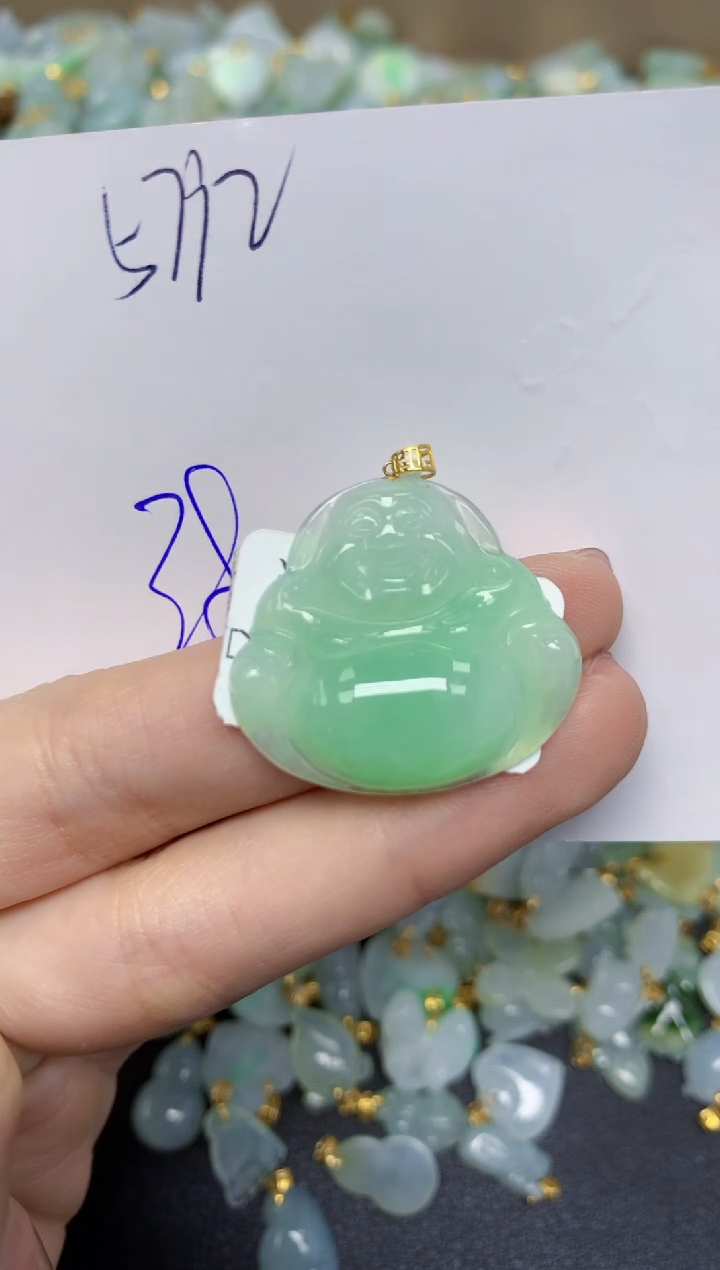 【闪购商品】翡翠颈饰18K金镶嵌 天然翡翠A货