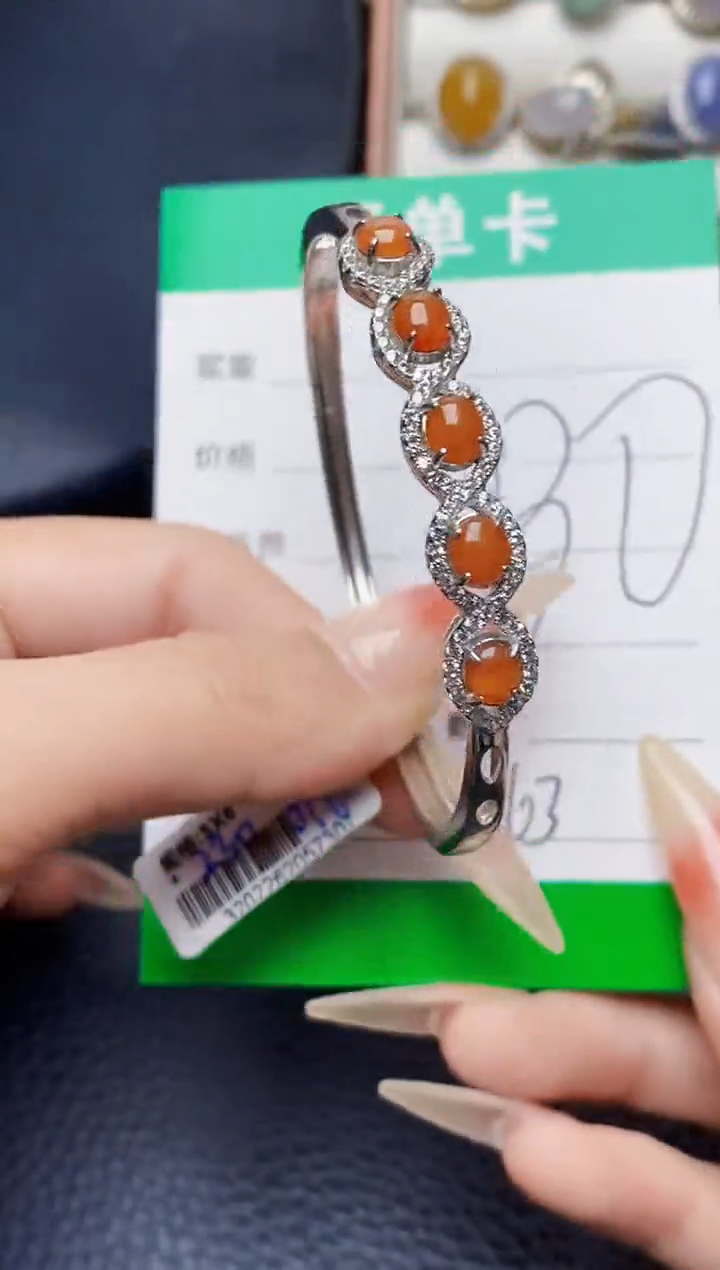 银S925镶嵌戒指翡翠2263