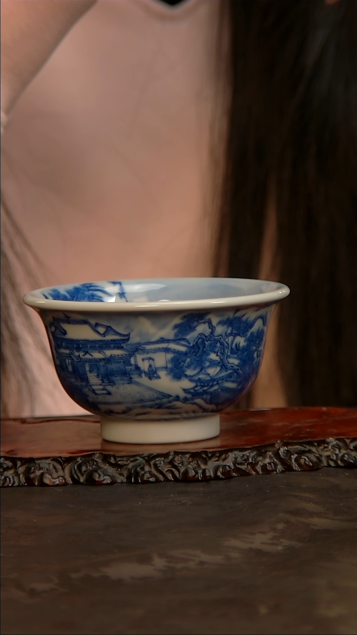 【闪购商品】青花手绘雪景主人杯