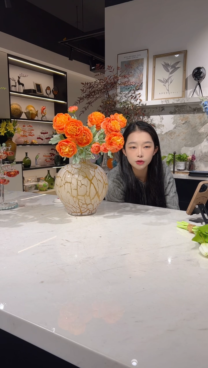 【闪购商品】琉璃冰裂纹花瓶