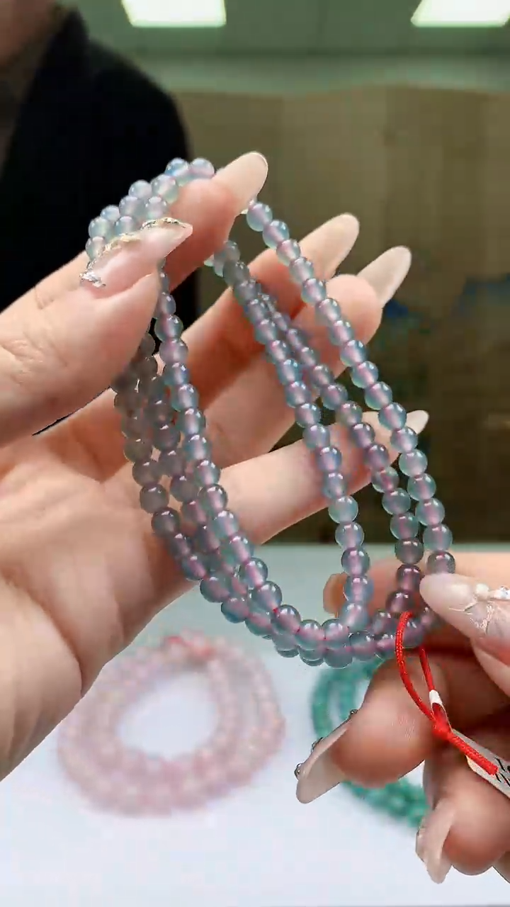 【闪购商品】定制翡翠未镶嵌4812ty-毛货珠链60