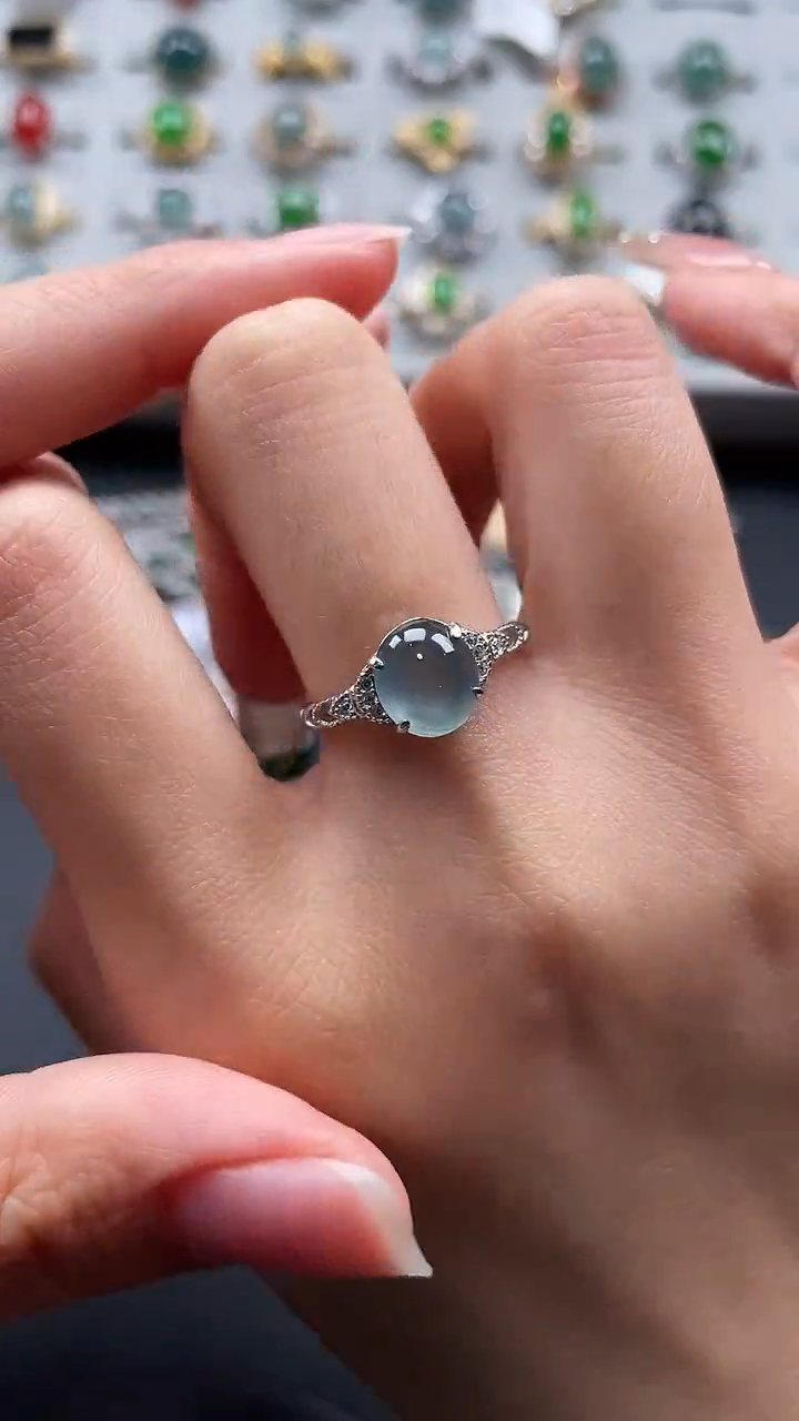 【闪购商品】翡翠戒指银S925镶嵌5754674