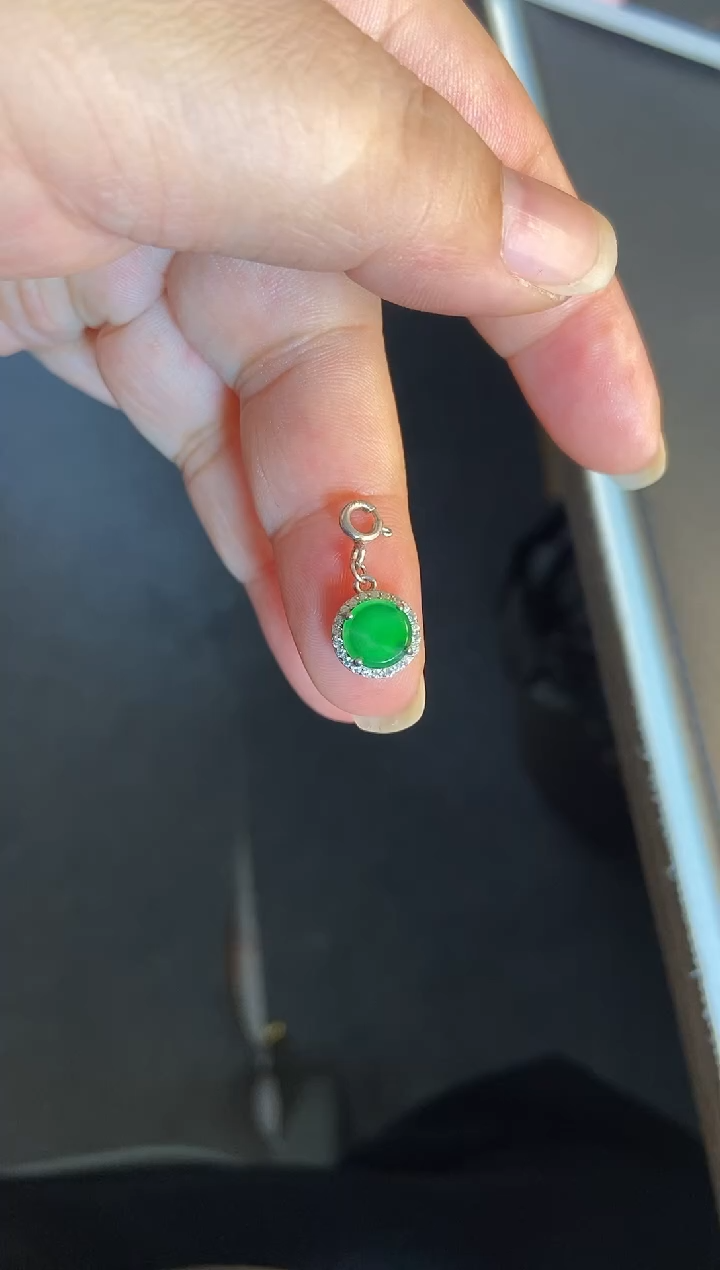 吊坠(不含链)银S925镶嵌翡翠1