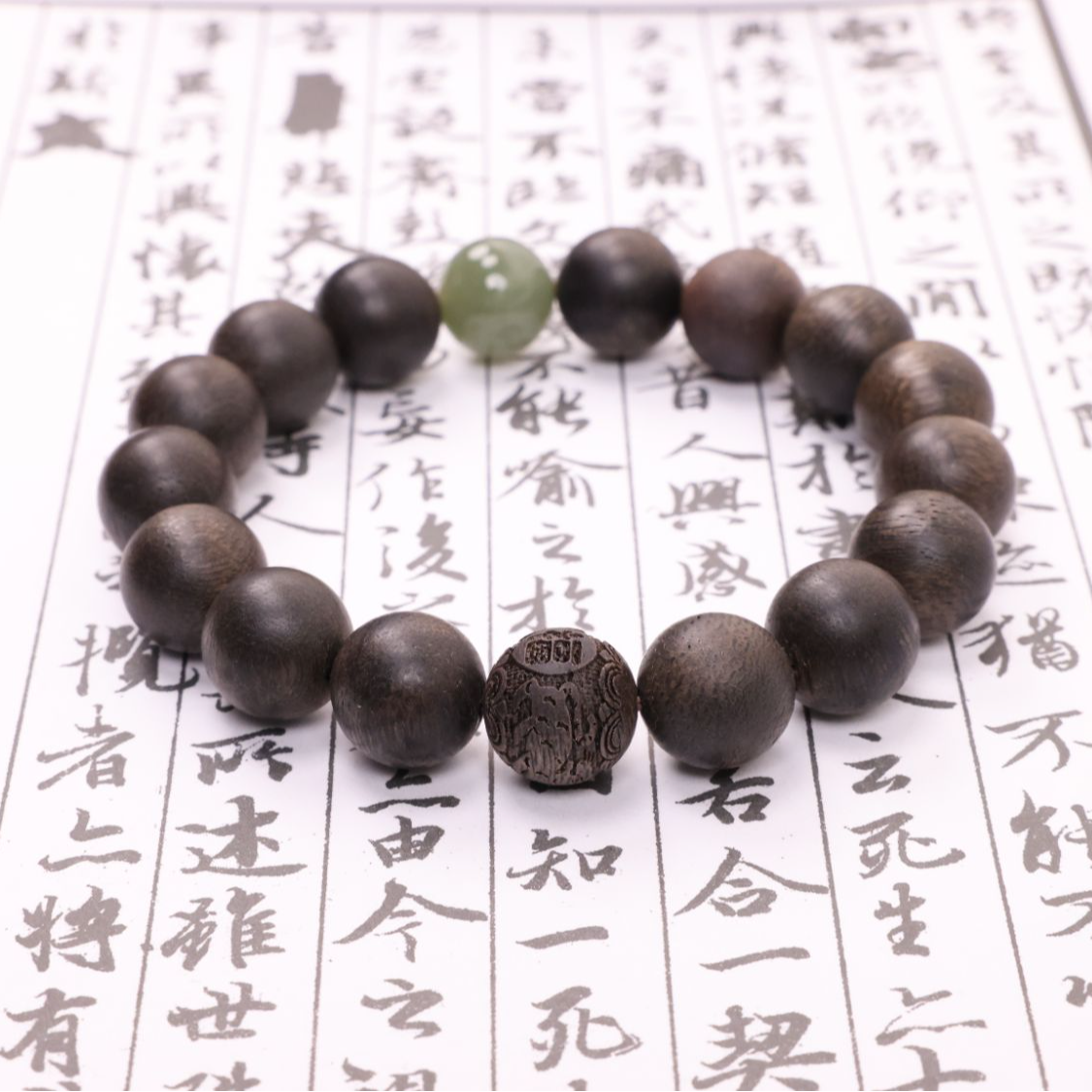 沉香木12mm单圈木质手串