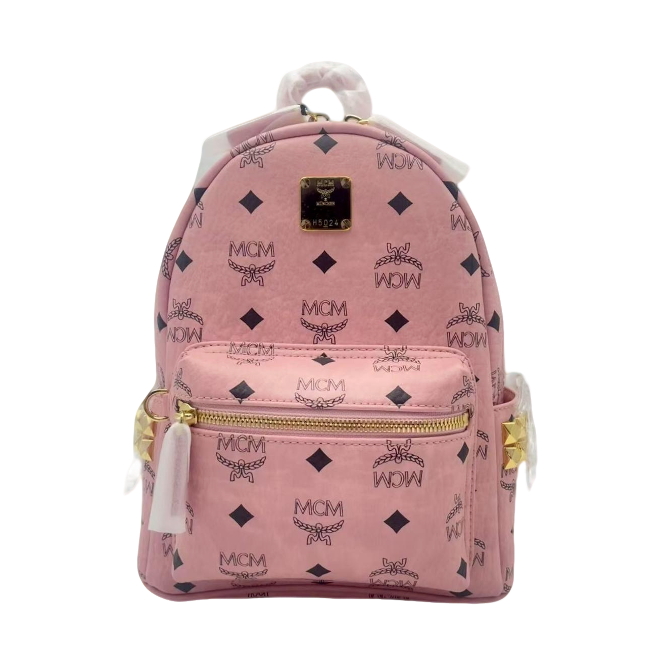 未使用 MCM 新款双肩包mini桃花粉/通用链接