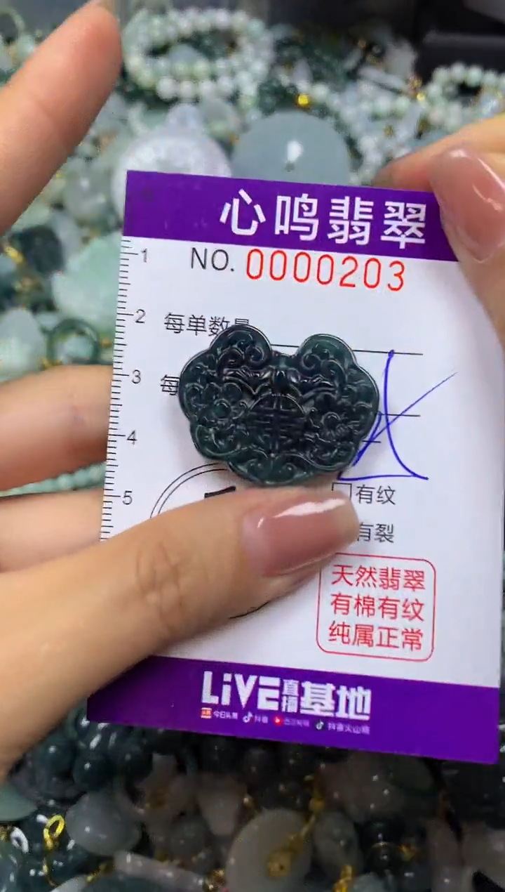 翡翠未镶嵌颈饰闪购00203