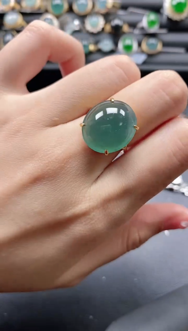 【闪购商品】翡翠戒指银S925镶嵌1111