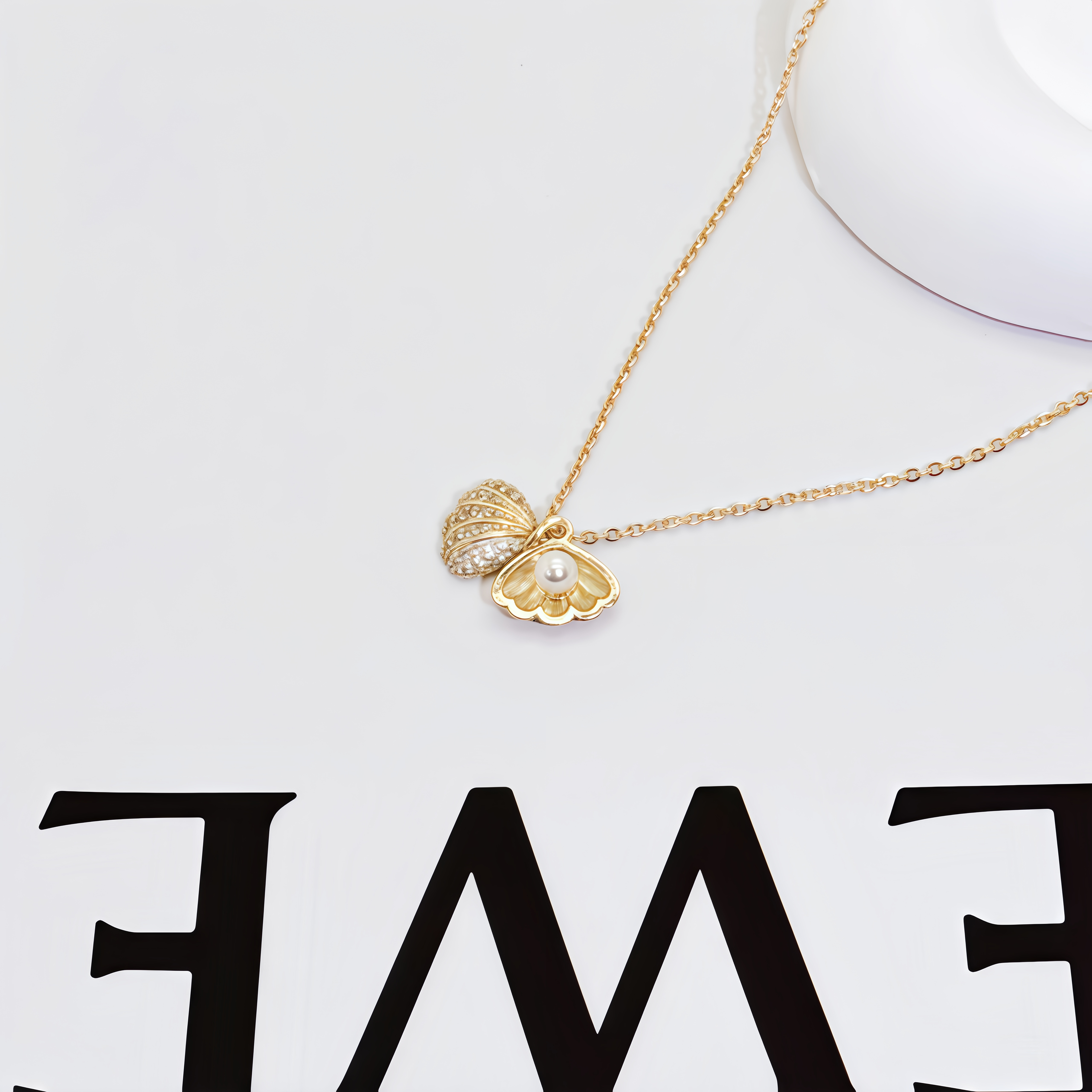 铜合金项链 黄色潮流素款轻奢-古典贝壳