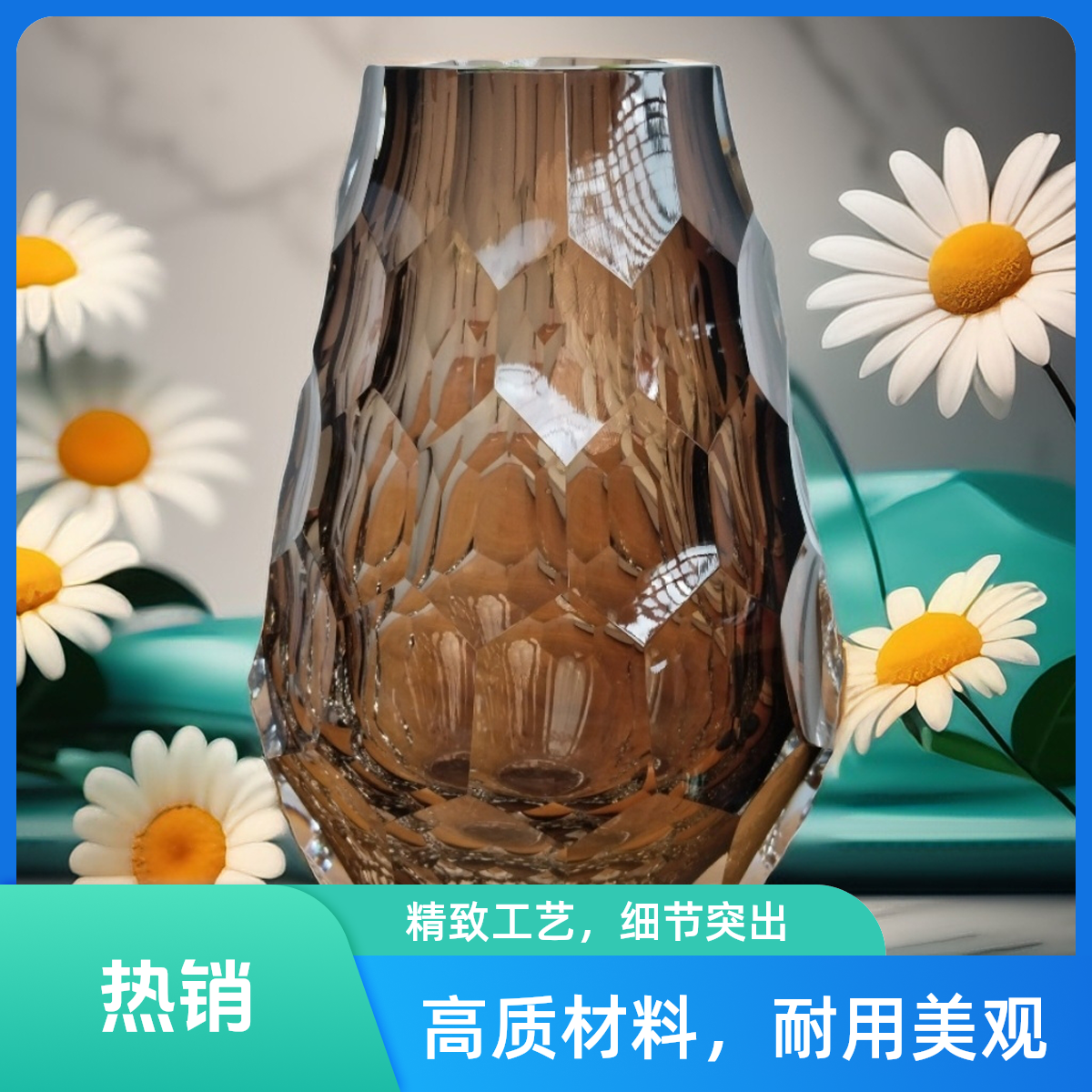 简约北欧几何花瓶大号创意家居装饰摆件插花花瓶花瓶花瓶网红花瓶