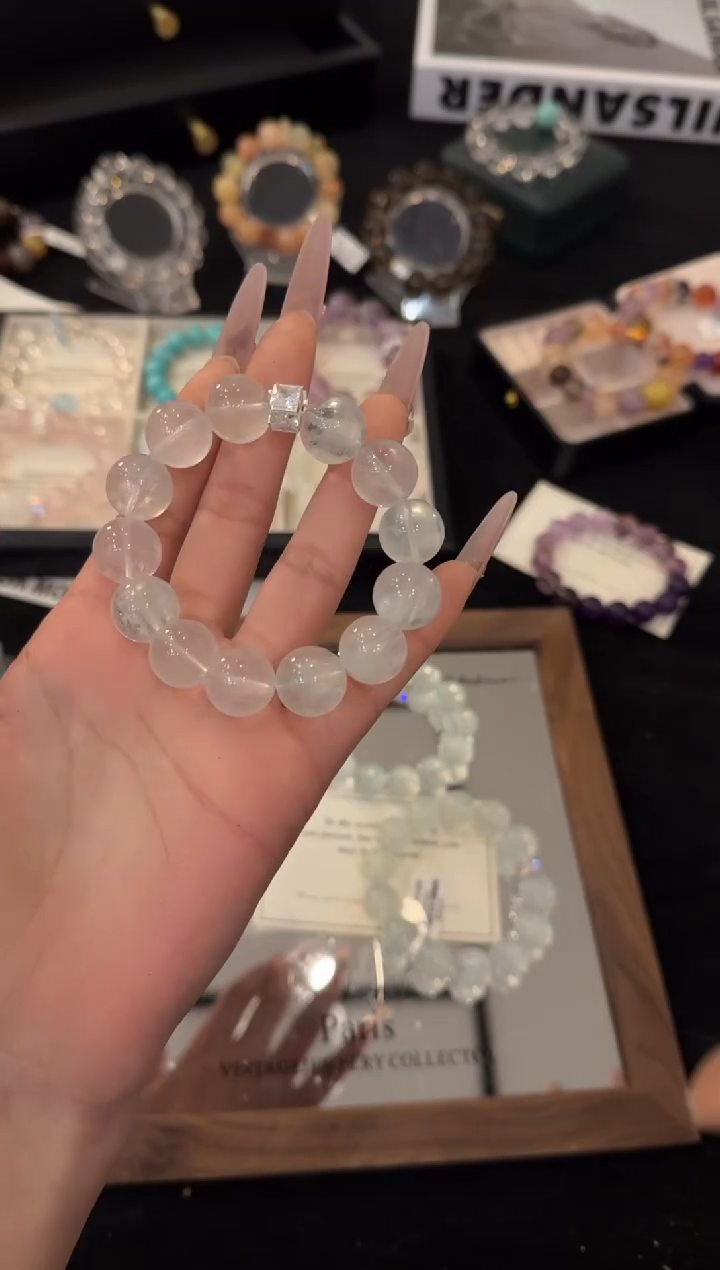 合金手链水晶拉丝萤石x3593