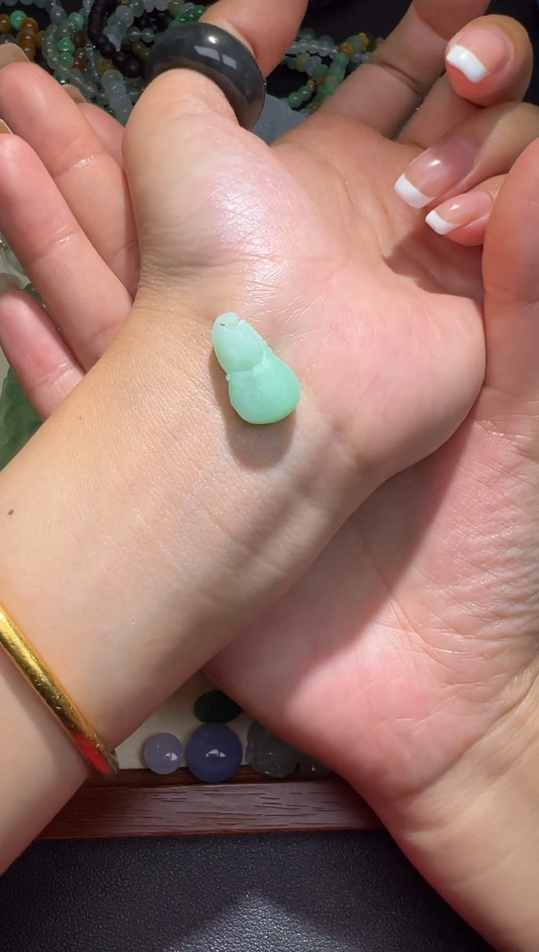 未镶嵌定制翡翠绿葫芦