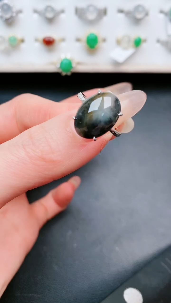 【闪购商品】翡翠戒指银S925镶嵌......