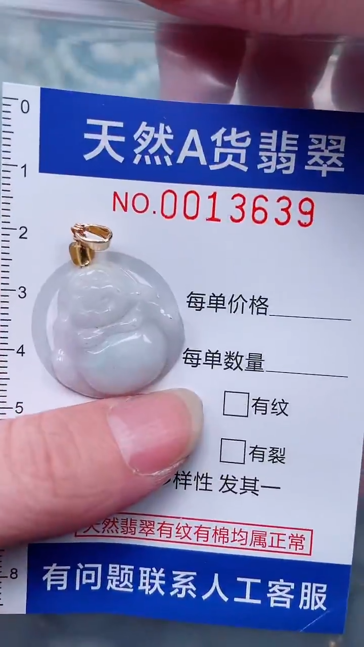 翡翠未镶嵌吊坠(赠链)1