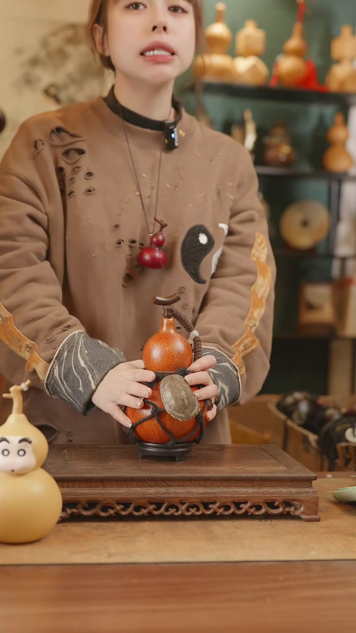 【闪购商品】38号精品天然大漆工艺防渗内胆酒葫芦~