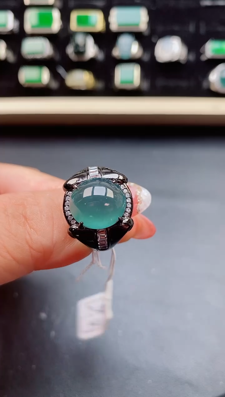 【闪购商品】翡翠戒指银S925镶嵌80505